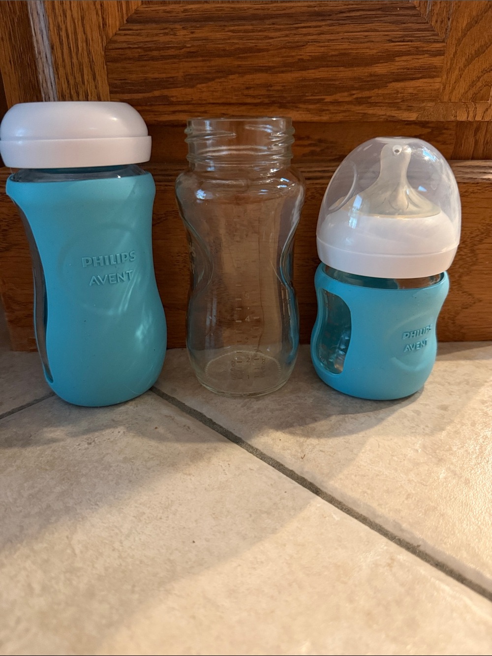 Philips Avent Blue Silicone Baby Bottle Set